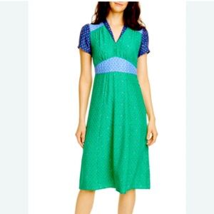 HVN TENDER LOVING CARE MORGAN COLORBLOCK SILK DRESS, size 4